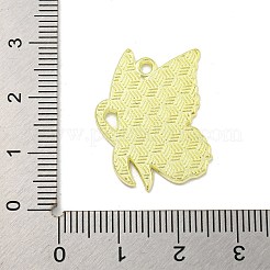合金エナメルチャーム  ゴールドカラー  バタフライチャーム  きいろ  26x19.5x1.5mm  穴：1.8mm&nbsp;ENAM-Z015-02G-03