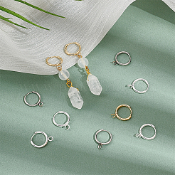 12Pcs 3 Colors 201 Stainless Steel Huggie Hoop Earring Findings&nbsp;STAS-UN0057-49