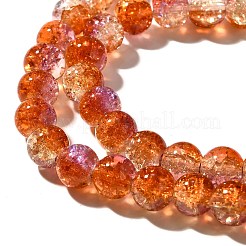 Crackle Glass Beads Strands&nbsp;X1-CCG-C002-8mm-05