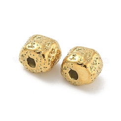 304ステンレススチールビーズ  18KGP本金メッキ  長方形  10.5x13x10.5mm  穴：3mm&nbsp;STAS-F309-B03