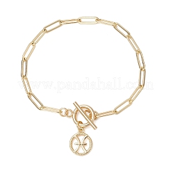 12Pcs Constellation Brass Paperclip Chains Charm Bracelets for Women&nbsp;BJEW-JB11256