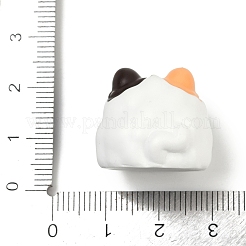 樹脂猫ディスプレイ装飾  ホームオフィスのデスクトップ装飾用  ホワイト  21.5x21.5x19.5mm&nbsp;RESI-V008-02C