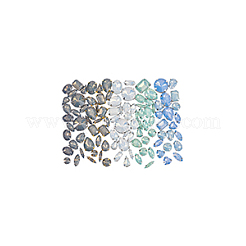 100個 5色樹脂縫い付けラインストーン  マルチ連リンク  ミックスカラー  10.5~18x4~17x4~9mm  穴：0.8mm  20個/カラー&nbsp;DIY-GA0007-24B
