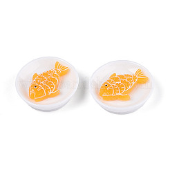 オペーク樹脂カボション  模造食品  魚  ミックスカラー  27.2~28x7.5~8mm&nbsp;CRES-T025-12M