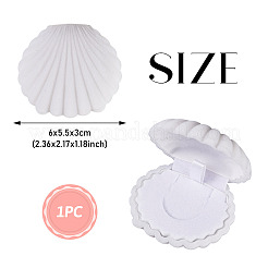 Shell Shaped Velvet Jewelry Storage Boxes&nbsp;VBOX-TADJ0001-02B