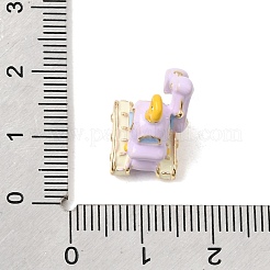 合金エナメルチャーム  ゴールドカラー  ミックスカラー  16.5x10x15mm  穴：1.4mm&nbsp;AL-CBA604F-06