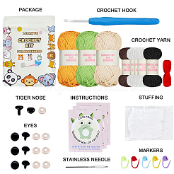 1 Set Elk/Tiger/Frog DIY Knitting Kits for Beginners&nbsp;DIY-SC0026-48