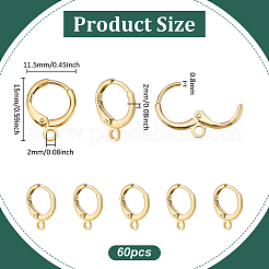 60Pcs Brass Leverback Earring Findings&nbsp;KK-PH0014-02