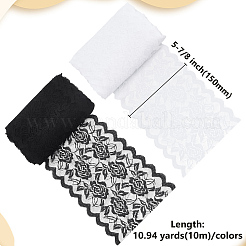 20M 2 Colors Polyamide Yarns Lace Ribbons&nbsp;DIY-WR0004-88