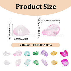 84G 7 Colors Spray Painted Transparent Glass Beads Strands&nbsp;GLAA-GO0001-18