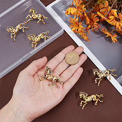 6Pcs Horse Alloy Brooch&nbsp;JEWB-PH0001-54AG