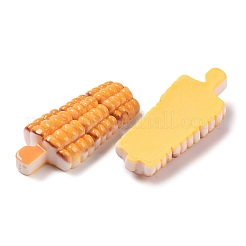 不透明樹脂模造食品デコデンカボション  串焼き  オレンジ  36.5x15.5x8mm&nbsp;CRES-O002-02B