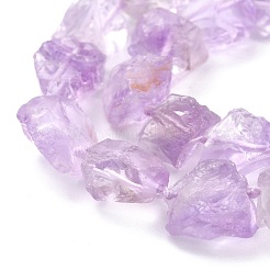 Rough Raw Natural Amethyst Beads Strands&nbsp;G-C069-01