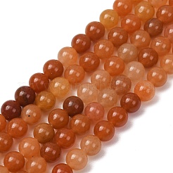 Natural Red Aventurine Bead Strands&nbsp;G-P257-02-6mm