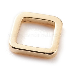 真鍮製フレームコネクター  カドミウムフリー＆鉛フリー  長持ちメッキ  正方形  24KGP本金メッキ  6x6x1mm  内径：4x4mm&nbsp;KK-Y003-01A-G