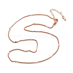 Brass Curb Chains Necklaces for Women&nbsp;NJEW-D302-18RG