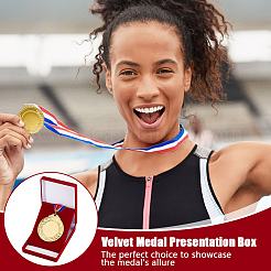 Rectangle Velvet Commemorative Coin Storage Boxes&nbsp;CON-WH0100-14A