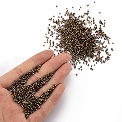 つや消し板ガラスシリンダービーズ  シードビーズ  メタリックカラー  丸い穴  ゴールデンロッド  1.5~2x1~2mm  穴：0.8mm  約8000個/袋  約1ポンド/バッグ&nbsp;SEED-S047-F-002