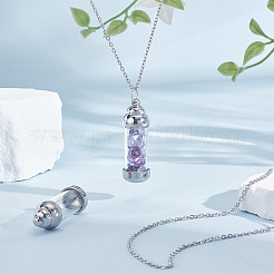 DIY Glass Bottle Pendant Necklace Making Kits&nbsp;DIY-UN0007-62D