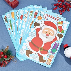 9 Sheets 9 Styles Christmas Themed PVC Static Stickers&nbsp;STIC-WH0004-07