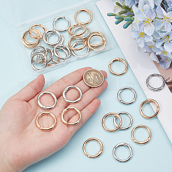 32Pcs 2 Colors Alloy Spring Gate Rings&nbsp;FIND-CN0002-52