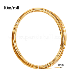 角型真鍮線  ジュエリー作りのための  ゴールドカラー  18ゲージ  1x1mm  10 m /ロール&nbsp;KK-WH0034-34G-02
