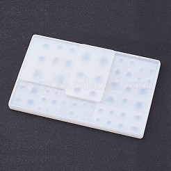 混合形状のデザインdiyシリコーン金型  樹脂ジュエリーのために  長方形  ホワイト  255x161x15mm&nbsp;X-AJEW-P042-01