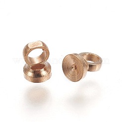 Brass Bead Cap Pendant Bails&nbsp;KK-F792-06LG