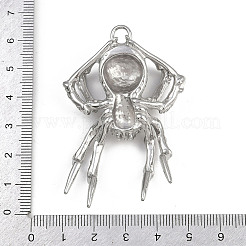 ハロウィーンテーマ 304 ステンレススチールペンダント  ステンレス鋼色  変色しない  クモ  55.5~62x39x12~17mm  穴：4.4x4.8mm&nbsp;STAS-A120-04D-P