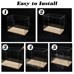 3-Tier Plastic Action Figure Riser Display Cases&nbsp;ODIS-WH0086-112A