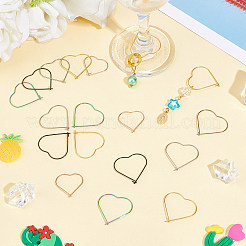 50Pcs 5 Style Ion Plating(IP) 304 Stainless Steel Hoop Earring Findings&nbsp;STAS-DC0007-06