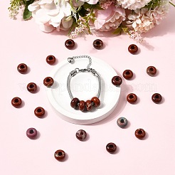 Natural Red Rainbow Jasper European Large Hole Beads&nbsp;G-Q442-12