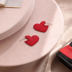 Heart Resin Stud Earrings for Women&nbsp;EJEW-F419-01