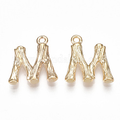 真鍮チャーム  文字L  18KGP本金メッキ  文字.m  15x14x2mm  穴：1.5mm&nbsp;KK-S348-331M