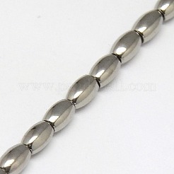 Electroplate Non-magnetic Synthetic Hematite Beads Strands&nbsp;G-J168-6x4mm-M