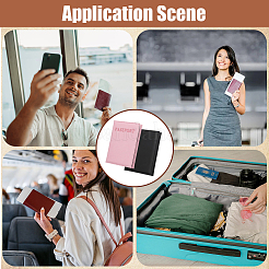 2Pcs 2 Colors PU Leather Passport Cover&nbsp;OFST-CL0001-10A
