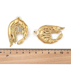 Alloy Rhinestone Stud Earrings&nbsp;EJEW-R021-08G
