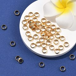 シェグレース真鍮スペーサービーズ  ロンデル  カドミウムフリー＆ニッケルフリー＆鉛フリー  18KGP本金メッキ  6x2.5mm  穴：4mm&nbsp;XGRPCF940-210G