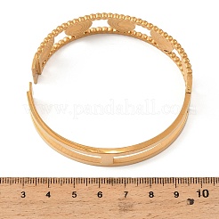 女性用304ステンレススチールヒンジ付きバングル  ゴールドカラー  内径：2.01x2.36インチ（5.1x6cm）&nbsp;SA-C001-06B-G