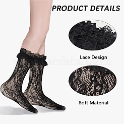 4 Pairs 4 Colors Nylon Women's Socks&nbsp;AJEW-CN0004-35