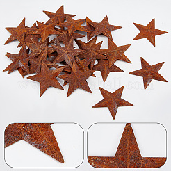 さび鉄の大きなペンダント  スター  シエナ  59x62x6mm  穴：2.5mm&nbsp;IFIN-WH0065-16B