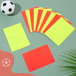 PVCプラスチックの空白のペナルティカード  サッカーの試合の黄色と赤の審判カード  長方形  ミックスカラー  110x80x0.5mm  2色  1pc /カラー  2個/セット&nbsp;LS-AJEW-WH0401-87