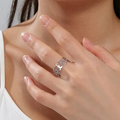 304 Stainless Steel Cuff Rings&nbsp;WG2193E-03