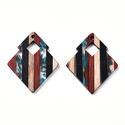 Resin & Walnut Wood Pendants&nbsp;RESI-N039-23
