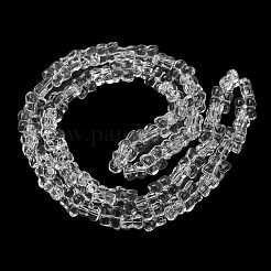 Transparent Glass Beads Strands&nbsp;GL-CBAAE04-01K