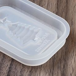 DIYクリスマステーマペンダントシリコンモールド  UVレジン＆エポキシレジンのクラフト作り用  ホワイト  長方形  82x58x12mm  内径：73x48mm&nbsp;DIY-Q138-02E