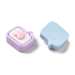 オペーク樹脂カボション  漫画の虹色のカボション  長方形  11.5~12x13x7mm&nbsp;RESI-B017-01D
