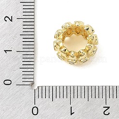 Brass Micro Pave Cubic Zirconia Beads&nbsp;CU-CBA389D-01G-05