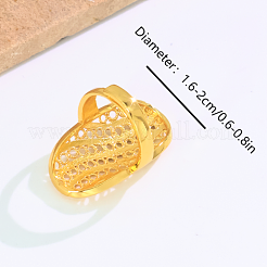 女性のための真鍮の指輪  18KGP本金メッキ  オーバル  16mm〜20mm&nbsp;LS-FQ8549-3