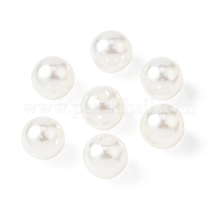 アクリルビーズ  模造パールスタイル  ラウンド  フローラルホワイト  サイズ：直径約8mm  穴：1.5mm&nbsp;X-12A-9284